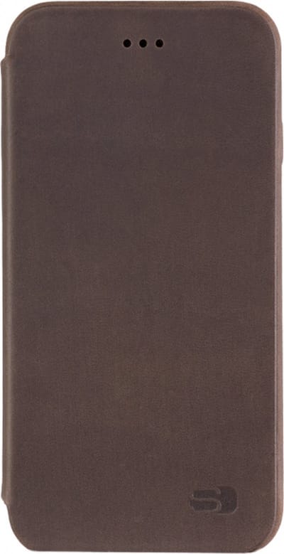 Apple iPhone 6s Hoesje - Senza - Raw Skinny Serie - Echt Leer Bookcase - Chestnut Brown - Hoesje Geschikt Voor Apple iPhone 6s