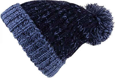 Viper Slouch Beanie – Gebreide Wintermuts met Pompon – Blauw