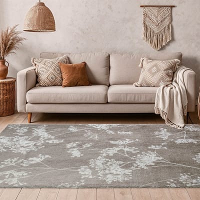 Binnen & Buiten Vloerkleed - 80 x 150 cm - Lola&Moi Parsley Parchment - Laagpolig Tapijt - Gerecycled PET - Made in Belgium - Circulair
