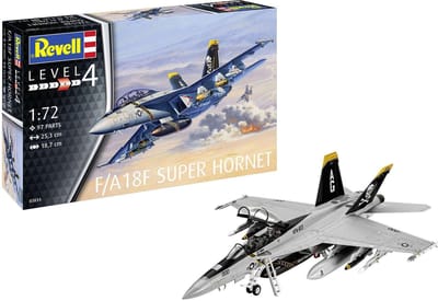Revell Modelbouwpakket Militaire voertuigen - 63834 F/A-18F Super Hornet Plane - Model Set Plastic - 1:72 - Modelbouw