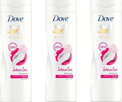 Dove Bodylotion Intense Care - met 22% barrier restoring complex en panthenol 3 x 400 ml - Voordeelverpakking