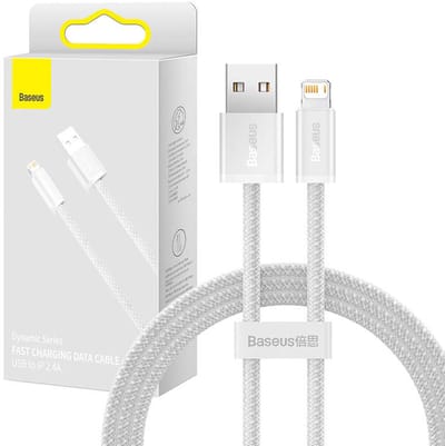 Baseus Usb-Kabel Lightning 2.4A Voor Iphone 12 13 14 1M Snel Opladen