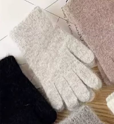 CHPN - Lichtgrijze Dames handschoenen - Wollen handschoenen - Warme handen - Handwarmers - Licht grijs - One size