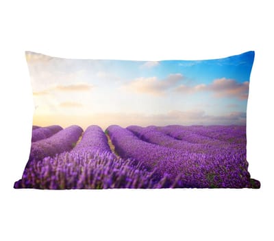 Sierkussens - Kussentjes Woonkamer - 50x30 cm - Lavendel - Lucht - Wolken - Bloemen