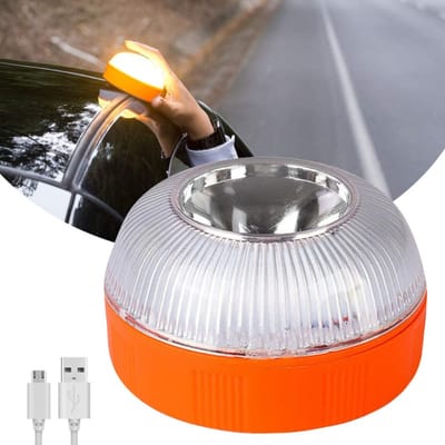 Auto Noodbaken Licht USB Oplaadbare Magnetische Inductie Auto Strobe Knipperend Waarschuwingslampje Help Flash Veiligheid Signaallamp