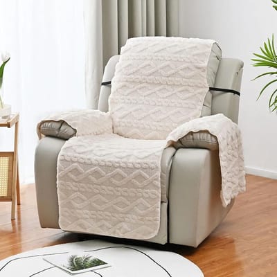 Dubbelzijdige Jacquard Massagestoelhoes Dikke Sofabeschermer met Velours Bekleding en Anti-Pilling Design Waterbestendig gray
