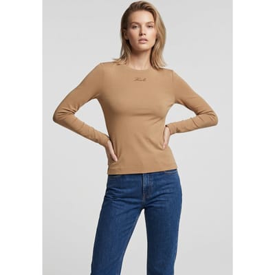 Karl Lagerfeld Modal Lslv Top Nougat Taglia: XS | Maglie a manica lunga Outlet | Donna