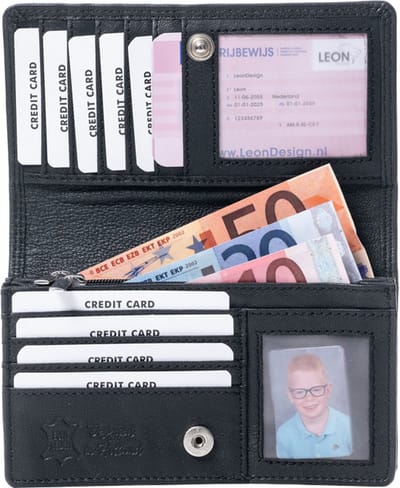 Portemonnee dames - Portemonnee - Portefeuille dames - Beurs - Dames portemonnee - Dames portemonnee leer - Cadeau - Vrouwen cadeautjes - Cadeau voor vrouw - Kado vrouwen - Kado vrouwen verjaardag - Cadeau voor vriendin - Voor haar - Cadeau voor mama