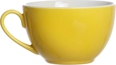 Ritzenhoff & Breker Doppio Obere, Obertasse, Ober Tasse, Geschirr, Porzellan, Sonnengelb, 200 ml, 565096