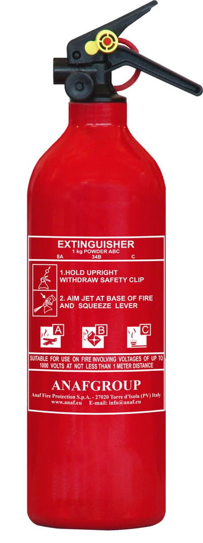PS1-XN ABC Poederblusser 1KG + ophangbeugel, inclusief 1 jaar keuring