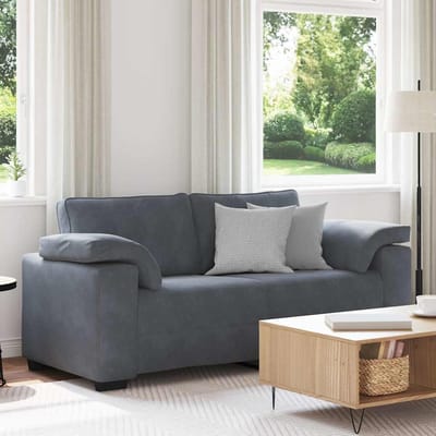 vidaXL - Loveseat - bank - 180x77x82 - cm - fluweel - donkergrijs