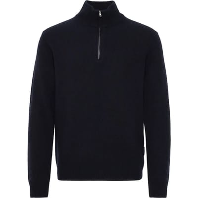 Casual Friday Zipper Sweater Wool Darkblue (Made In Italy) - Maat M