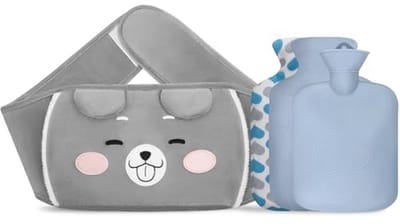 3-in-1 Warmwaterkruik met Zachte Taillehoes - Ideaal voor Pijnverlichting en Ontspanning