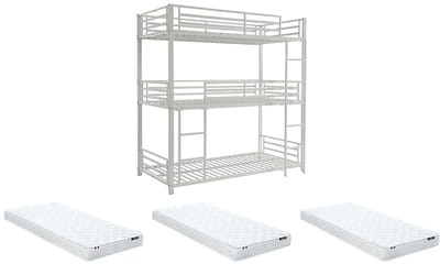 Vente-unique Stapelbed metaal wit 90 x 190 cm