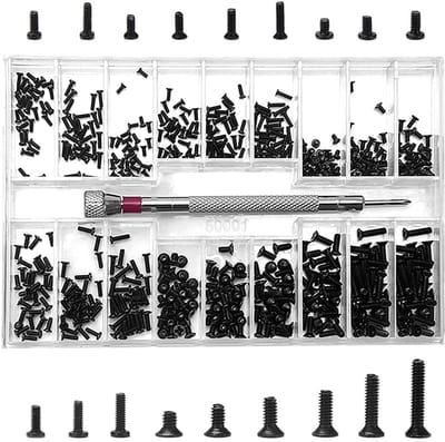 500 Stuks Micro Reparatie Schroeven Set met Schroevendraaier - Voor Horloges, Brillen en Computers