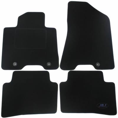 Tapis De Sol Noir Velours - J&J AUTOMOTIVE - Sur Mesure - Hyundai TRAFIC 2001-2014 - Antidérapant - Imperméable noir