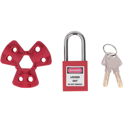 Pneumatische Lockout Snelkoppeling Gasbronisolatie Buitendraad Gasfles Veiligheidsslot met gray