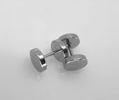Studs-oorbellen-Ø 8mm RVS - Zilverkleurig -cool-als fake plugs.