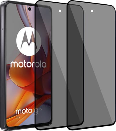 2x Geschikt voor Motorola Moto G75 5G - Privacy Screenprotector - Beschermglas - Privé GuardCover