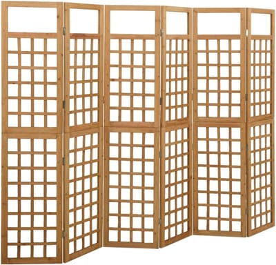 Houten Paravent - Ruimteverdeler Tuin - Privacy Creëren - Duurzaam Dennenhout - 2425 x 180 cm - Bruin