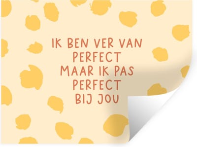 Muurstickers - Sticker Folie - Quotes - Romantisch - Ik pas perfect bij jou - Relatie - Spreuken - 40x30 cm - Plakfolie - Muurstickers Kinderkamer - Zelfklevend Behang - Zelfklevend behangpapier - Stickerfolie