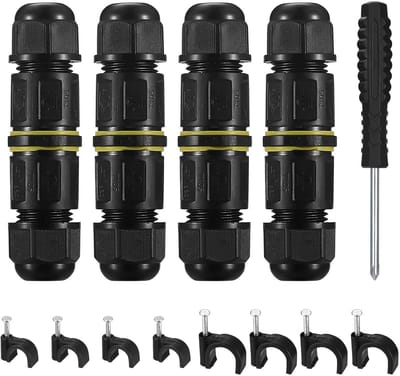 4x Waterdichte Elektriciteitskabel Verbinders IP68 - Klemmenblok voor Buiteninstallatie Kabel 4-8mm