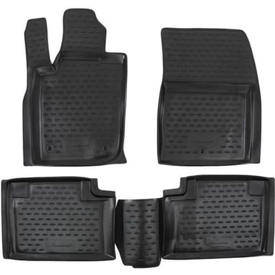 Tapis De Sol En Caoutchouc 3D - J&J AUTOMOTIVE - Grand Cherokee 2011-2021 - Noir - Sur Mesure - Antidérapant noir