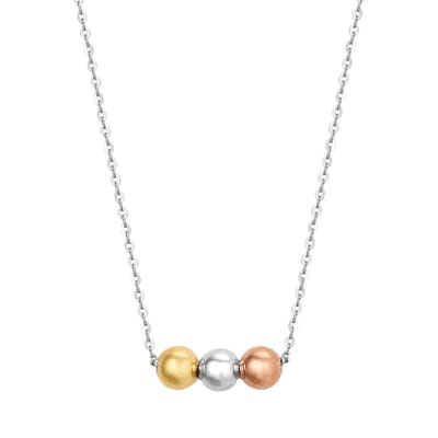 The Fashion Jewelry Collection Ketting 0,8 mm Bolletjes 40 - 42 - 44 cm - Geelgoud;ros�goud;witgoud