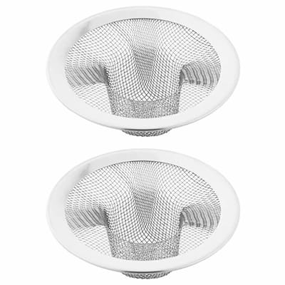 Afvoerzeef, 2 Stuks Roestvrijstalen Keuken Aanrecht Filter Mesh Haarvanger Mand voor Keuken Badkamer Badkuip Douche Vloer Afvoer, 7 cm / 2,8 Inch (Midden)