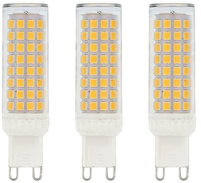 VITO LED Capsule Steeklamp G9 - 7.2W (vervangt 60W) - 720lm - 2700K - 100-265V - Ø19mm - Energiezuinig - 3 stuks