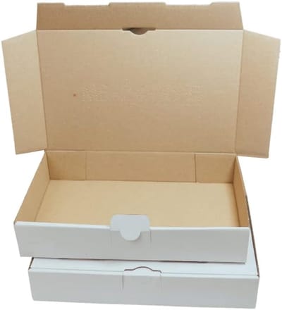 25 x Ecologische Witte Kartonnen Postdozen/ Verzenddozen 35 x 25 x 5 cm formaat A4+ / Doosjes Karton voor E-commerce & Verzending