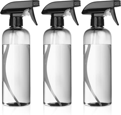 500ml Drukspuit Fles - Lege Spray Pomp Fles voor Haarstyling, Tattoo Water en Tuinieren - Transparante Zwarte Atomizer voor Effectieve Verneveling