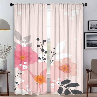 Verduisterend Gordijn voor Kamer 2 Panelen Kleine Bloemen Keukengordijnen Jaloezieën Huis Interieur Gordijnen Tule voor Slaapkamer Shades Kind W50xH70cmx2pcs-CL