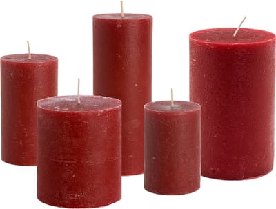 Cactula set van 5 chique stompkaarsen voor urenlang plezier = 7 x 10 - 7-13.5 - 7-20 - 10 x 11 en 10 x 18 cm