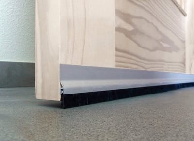 Tochtstrip voor onder de deur zelfklevend aluminium 125 cm