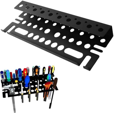 Allecto - Tool Holder - Gereedschapsopslag - Efficiënte wandmontage - Zwart - Screwdriver holder - Voor werkplaatsen en garages - 40 cm