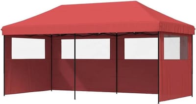 Opvouwbare Partytent - Pop-up Paviljoen - Feestelijke Bijeenkomsten - Waterdicht UV-bestendig - 580 x 292 cm - Bordeauxrood
