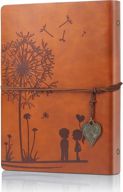 Herbruikbaar A5 Notitieboek met 200 Pagina's, Vintage Dandelion Ontwerp voor Reizen en Creatieve Schrijvers
