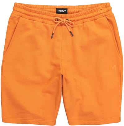 Men Plus - Heren - Sweatbermuda basic elastische tailleband - Donkerabrikoos - Maat 4XL