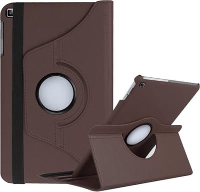 Hoesje - Geschikt voor Samsung Galaxy Tab A 10.1 (2019) - 360 Graden Hoes - Draaibare Hard Cover Case - Tablethoes Draaibaar - Bruin