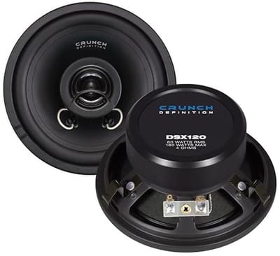 Autospeakers 2-weg - Coaxiale speakers - Auto geluid - 12cm Car-Fit serie - 120mm - Zwart