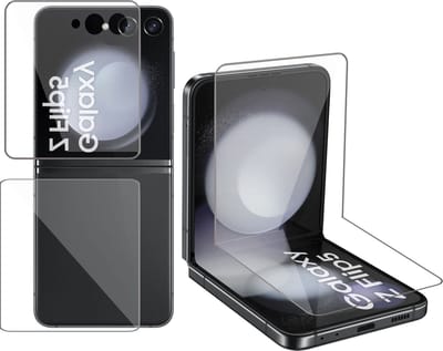 Screenprotector geschikt voor Samsung Galaxy Z Flip 5 - Beschermglas Folie Geschikt voor Samsung Galaxy Z Flip 5