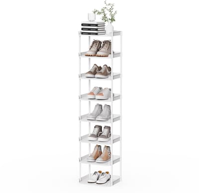 Unyqoos® Ruimtebesparend en stapelbaar schoenenrek met acht lagen voor elke kamer