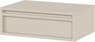 Famanu – Nachtkastje met lade, hangend, 50 cm breed, grijs-beige, modern design voor slaapkamer en interieur