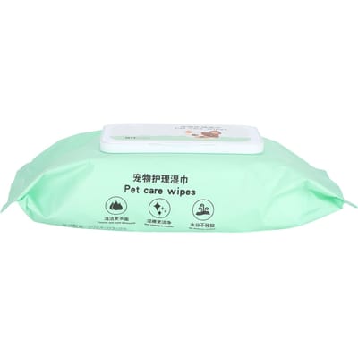 Lingettes nettoyantes pour chiens Lingettes de toilettage désodorisantes sans danger pour les animaux pour les taches sur les pattes 80 ct par paquet