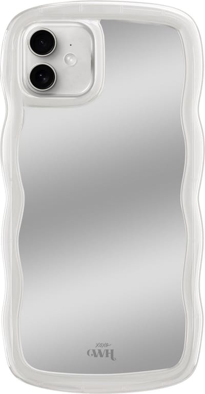 xoxo Wildhearts Wavy mirror case Transparant telefoonhoesje - Geschikt voor iPhone 11 - Golvend spiegelhoesje - Wolken hoesje - Schokbestendig - Cloud case - Silicone case met spiegel - Transparant
