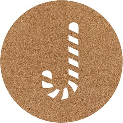 Zuurstok vilt onderzetters - Lichtbruin - 6 stuks - ø 10 cm - Kerst onderzetter - Tafeldecoratie - Glas onderzetter - Cadeau - Woondecoratie - Tafelbescherming - Onderzetters voor glazen - Kerst tafelen - Woonaccessoires - Tafelaccessoires