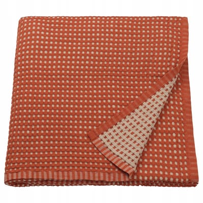 Merkloze Katoenen Plaid/Sprei Cederrood/Beige 150x250 cm (2 stuks)