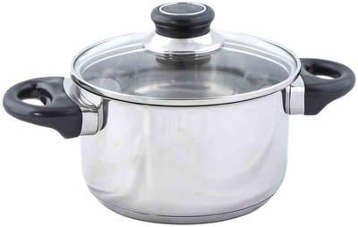RVS Vleespan met Glasdeksel - Geschikt voor Inductie - 1,5 Liter
