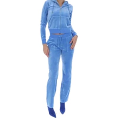 Juicy Couture Del Ray Straight Leg Track Pant With Pocket LICHTBLAUW - Maat XL